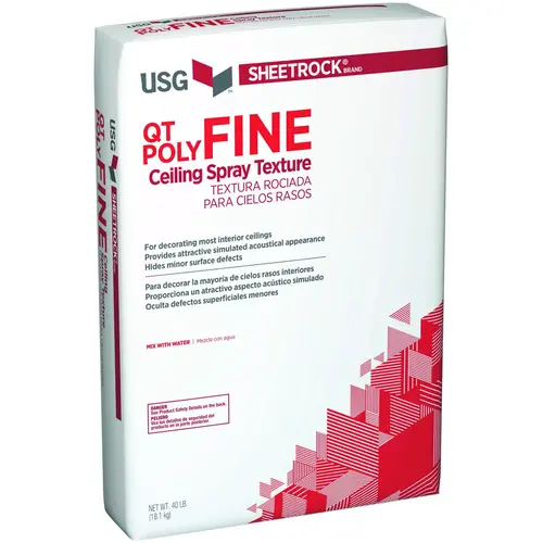 Fine Spray Wall & Ceiling Spray Texture, Powder, White, 40 lb Bag Fine Spray Wall & Ceiling Spray Texture, Powder, White, 40 lb Bag