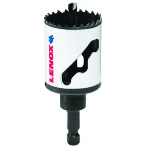 Speed Slot Hole Saw, 1-5/8 in Dia, 1-9/16 in D Cutting, 1/4 in Arbor, HSS Cutting Edge Speed Slot Hole Saw, 1-5/8 in Dia, 1-9/16 in D Cutting, 1/4 in Arbor, HSS Cutting Edge