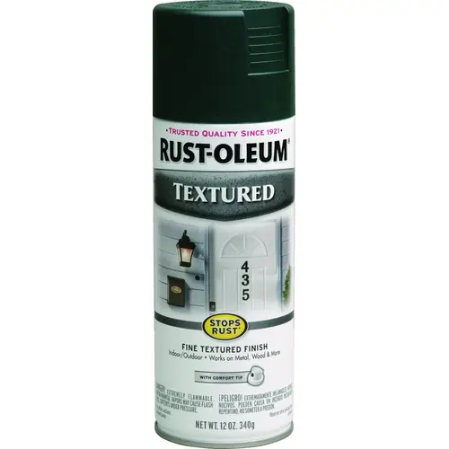 STOPS RUST Textured Spray Forest Green, Solvent-Like, Forest Green, 12 oz, Aerosol Can STOPS RUST Textured Spray Forest Green, Solvent-Like, Forest Green, 12 oz, Aerosol Can