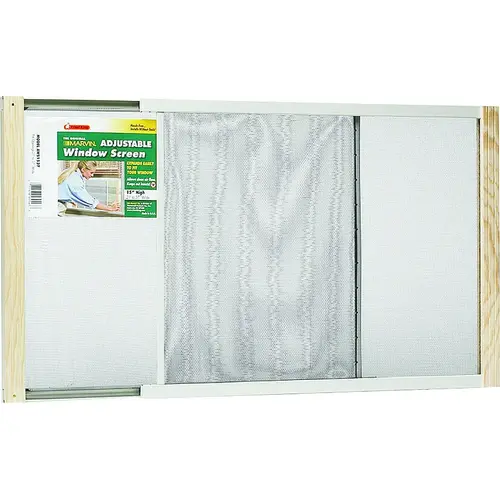 W.B. Marvin Insect Screen, 15 in L, 25 to 45 in W, Aluminum Clear