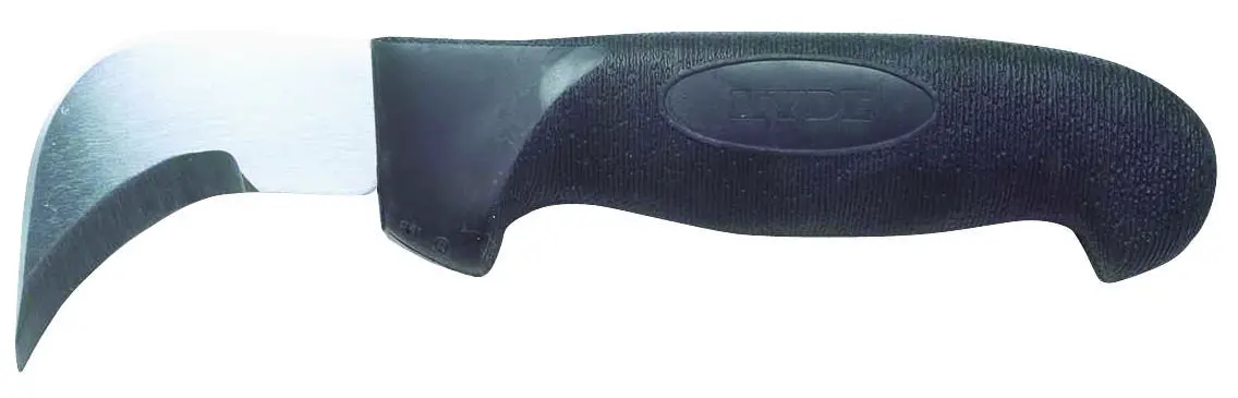 Hyde Black & Silver Series Flooring/Roofing Knife Chrome Vanadium Steel Blade Soft Grip Handle 11-1/2 in OAL 20550