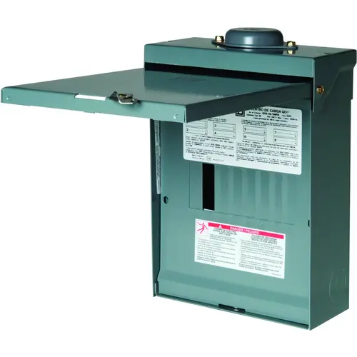 QO Load Center, 100 A, 8 -Space, 16 -Circuit, Main Lug, NEMA 3R Enclosure, Plug Mounting Gray QO Load Center, 100 A, 8 -Space, 16 -Circuit, Main Lug, NEMA 3R Enclosure, Plug Mounting Gray