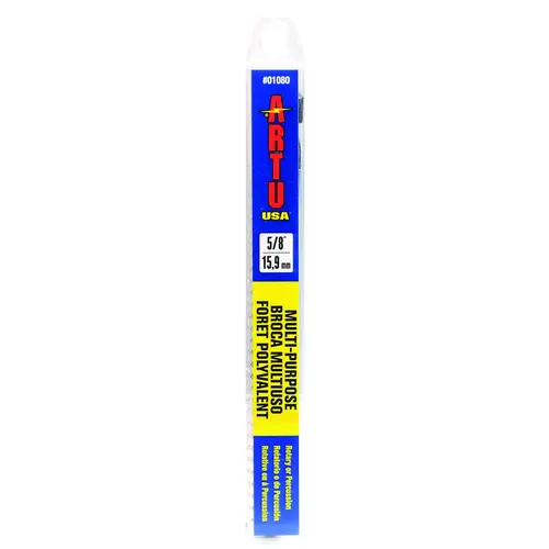 Jobber Drill Bit, 5/8 in Dia, 6-1/8 in OAL, Parabolic Flute, 3/8 in Dia Shank, Reduced Shank Black Oxide Jobber Drill Bit, 5/8 in Dia, 6-1/8 in OAL, Parabolic Flute, 3/8 in Dia Shank, Reduced Shank Black Oxide