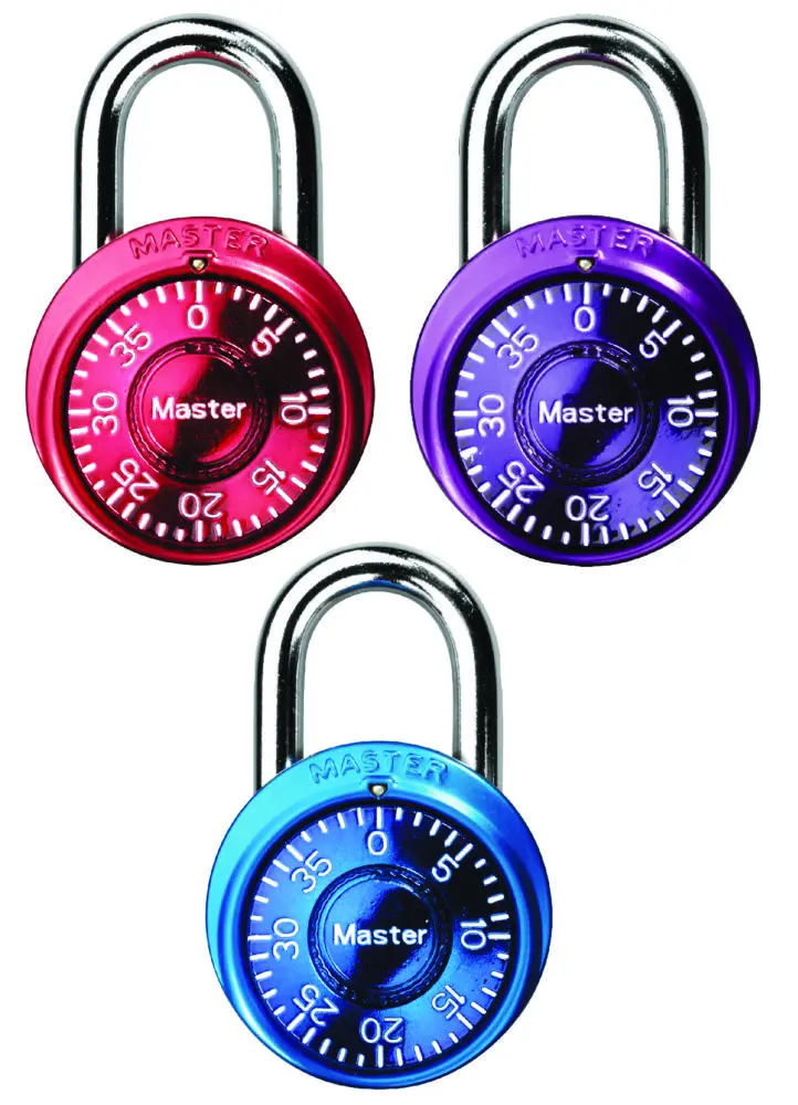 Master Lock Padlock 3/16 in Dia Shackle 11/16 in H Shackle Steel Shackle Metal Body Anodized Aluminum Assorted - pack of 3 1533TRI