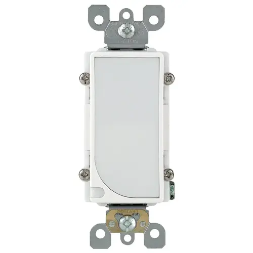 6527-W Full Guide Light, 3.7 mA, 120 VAC, 1 W, LED Lamp, White