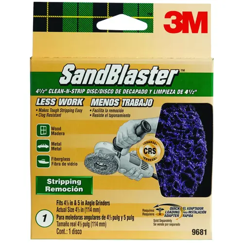 SandBlaster Grinding Disc, 7 x 7/8 in Pad/Disc SandBlaster Grinding Disc, 7 x 7/8 in Pad/Disc