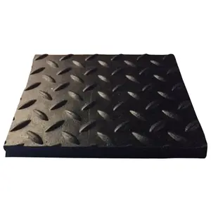 Flexgard SMCK4836-DPWG1/2 SMA4836-DG1/2 Stall Mat, 3 ft L, 4 ft W, 1/2 in Thick, Diamond Plate Pattern, Black