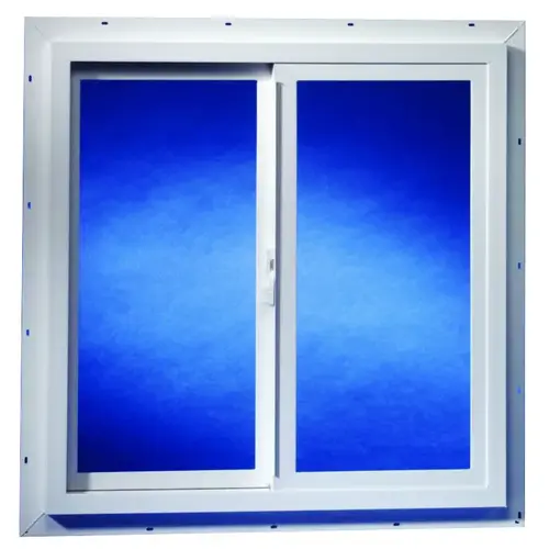 Utility Window, 35-1/2 in OAW, 23-1/2 in OAH, Vinyl Frame White