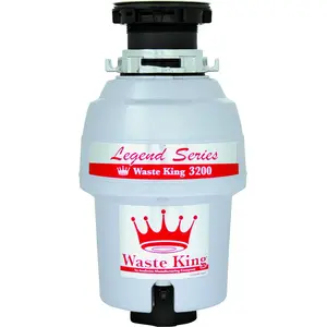 Waste King L-3200 Legend Series Garbage Disposer, 3/4 hp Motor, 115 V, Stainless Steel