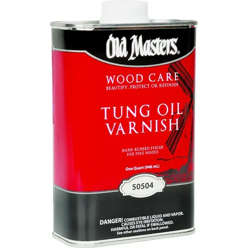 Tung Oil Varnish, Liquid, 1 qt, Can Clear