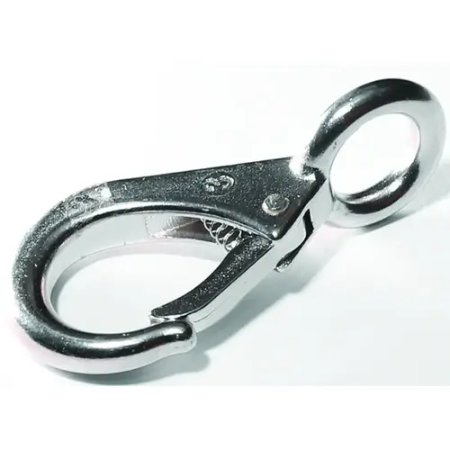 Snap Hook 5/8" D X 2-3/4" L Polished Stainless Steel 440 lb Polished Snap Hook 5/8" D X 2-3/4" L Polished Stainless Steel 440 lb Polished