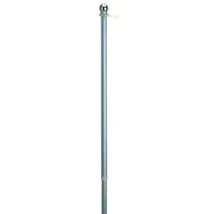 Valley Forge 60731 Flag Pole, 1 in Dia, Aluminum Brushed