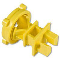 Zareba IRY-Z Screw-On Insulator, Aluminum/Polywire/Steel, Polyethylene, Yellow - pack of 25