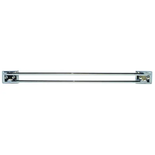 Towel Bar, 18 in L Rod, Steel, Chrome, Surface Mounting Towel Bar, 18 in L Rod, Steel, Chrome, Surface Mounting
