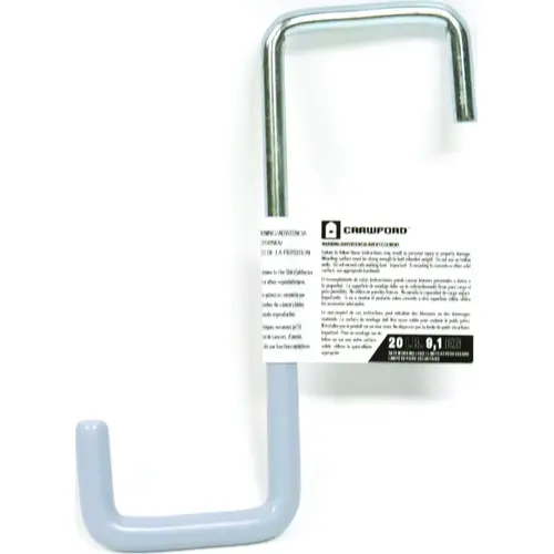 Rafter Hook, 20 lb, Steel, Gray, Zinc