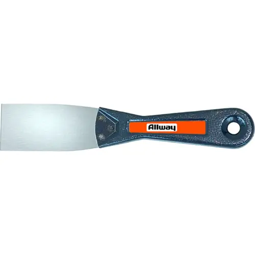 Putty Knife, 1-1/2 in W Blade, Steel Blade, Steel Handle Brown/Silver Putty Knife, 1-1/2 in W Blade, Steel Blade, Steel Handle Brown/Silver