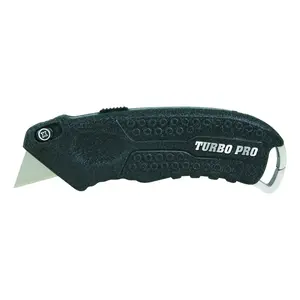 Olympia Tools 33-187 Turbo Knife, 0.87 in L Blade, 4.13 in W Blade, Ergonomic Handle Black