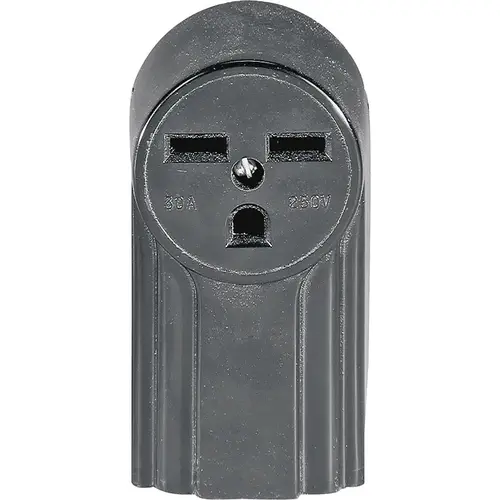 WD Power Receptacle, 2 -Pole, 250 V, 30 A, NEMA: NEMA 6-30R, Black