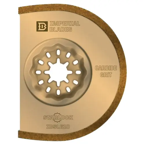 Oscillating Blade Starlock 2-3/8" L X 3" W Carbide Grit Segmented Round Oscillating Blade Starlock 2-3/8" L X 3" W Carbide Grit Segmented Round