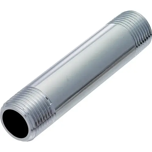 Pipe Nipple 3/8" IPS in. X 3/8" D IPS Polished Chrome Brass 3" L Chrome Plated