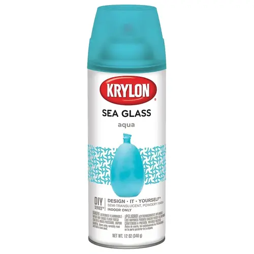 12 Oz. Frosted Sea Glass Finish Spray Paint, Aqua 12 Oz. Frosted Sea Glass Finish Spray Paint, Aqua