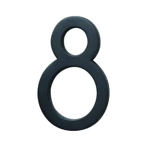 FM-6 Architectural Series House Number, Character: 8, 6 in H Character, Black Character FM-6 Architectural Series House Number, Character: 8, 6 in H Character, Black Character