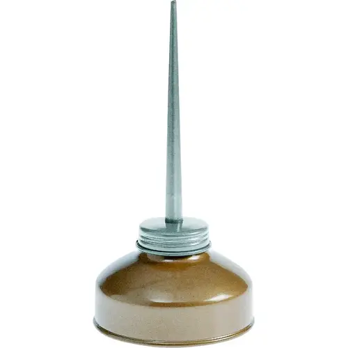 Goldenrod Spring Bottom Oiler, 6 oz Capacity, Tapered Spout, Steel Brown/Silver