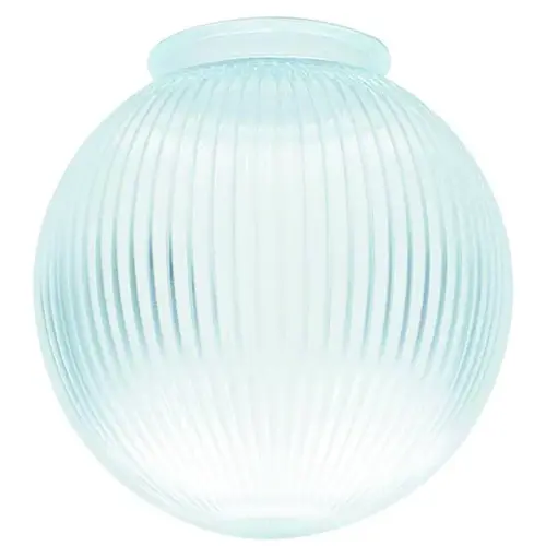 Light Shade, 6-3/8 in Dia, Globe, Glass, Clear