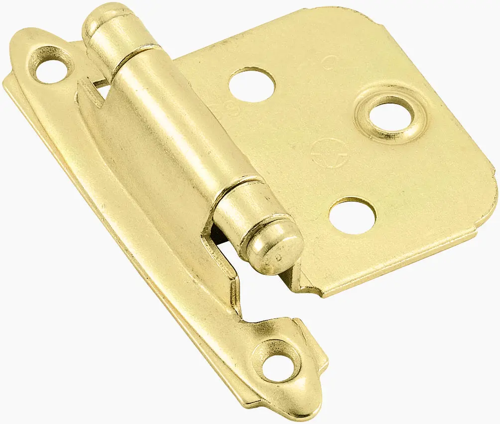 Amerock Self-Closing Face Mount Variable Overlay Self Closing Face Mount Cabinet Hinge Polished Brass - pack of 2 BPR34293-XCP2