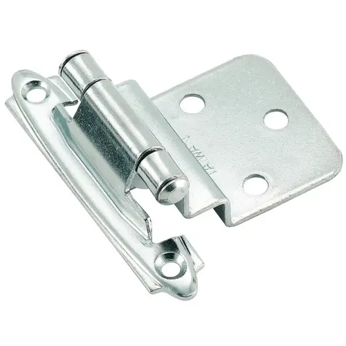 Face Mount Self-Closing Cabinet Hinge For Kitchen And Cabinet Hardware 3/8" Inset Satin Nickel - pack of 10 Face Mount Self-Closing Cabinet Hinge For Kitchen And Cabinet Hardware 3/8" Inset Satin Nickel - pack of 10
