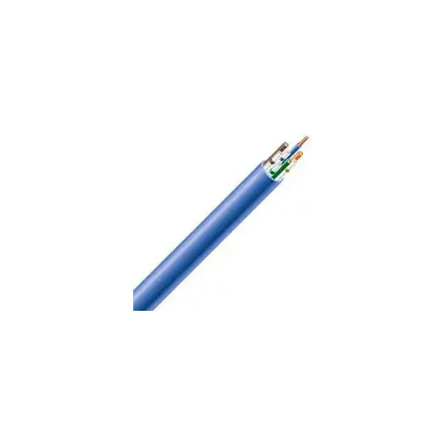 Plenum Cable, 24 AWG Wire, 4 -Conductor, Copper Conductor, FEP Insulation, PVC Sheath, 300 V Blue Plenum Cable, 24 AWG Wire, 4 -Conductor, Copper Conductor, FEP Insulation, PVC Sheath, 300 V Blue