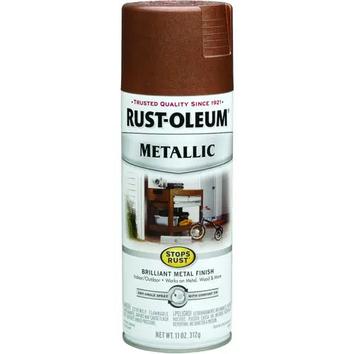 STOPS RUST Metallic Spray Paint, Vintage Metallic, Vintage Copper, 11 oz, Aerosol Can - pack of 6 STOPS RUST Metallic Spray Paint, Vintage Metallic, Vintage Copper, 11 oz, Aerosol Can - pack of 6