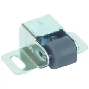 U S Hardware WP-9174C Roller Catch, Rubber/Steel, Mill Black