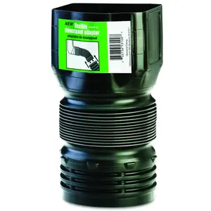 Amerimax ADP53102 Downspout Adapter 3" Snap X 4" D Snap Polypropylene Black