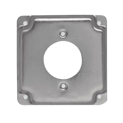 Exposed Work Cover, 1-23/32 in Dia, 4-3/16 in L, 4-3/16 in W, Square, Galvanized Steel, Gray Exposed Work Cover, 1-23/32 in Dia, 4-3/16 in L, 4-3/16 in W, Square, Galvanized Steel, Gray