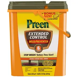 Preen 24-64095 Extended Control Weed Preventer, Covers 2,245 sq. ft., 13.75 Lbs.