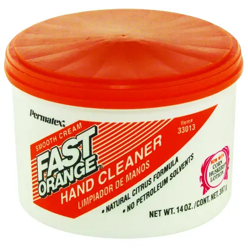 Hand Cleaner, Paste, White, Orange, 14 oz Tub Hand Cleaner, Paste, White, Orange, 14 oz Tub