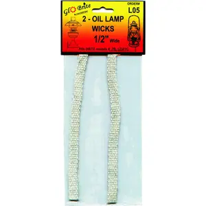 21st Century Inc L05 Flat Lantern Wick, For: #20, #30 and #76 Series Lanterns Pair White