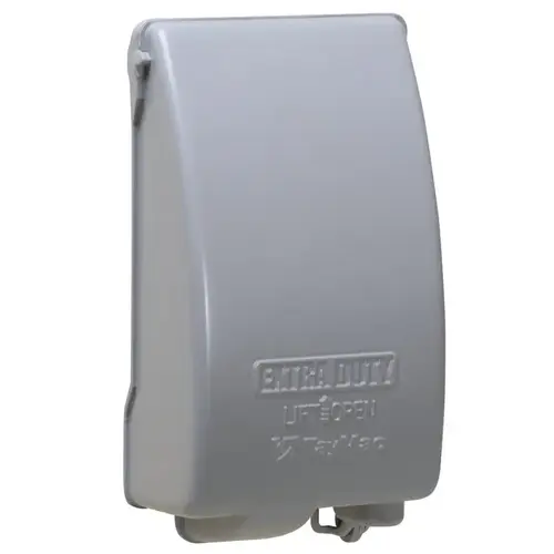Electrical Box Cover, 3-1/2 in L, 3.595 in W, 1 -Gang, Metal, Gray Electrical Box Cover, 3-1/2 in L, 3.595 in W, 1 -Gang, Metal, Gray