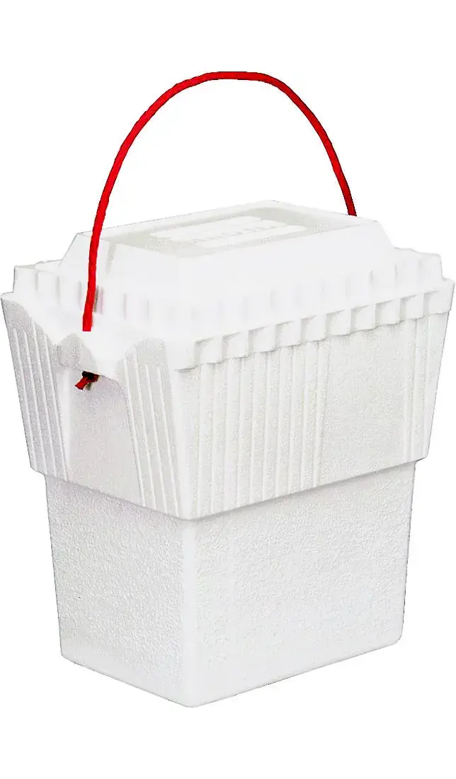 Lifoam 3417-XCP2 Ice Chest, 12 qt Cooler, Styrofoam, White - pack