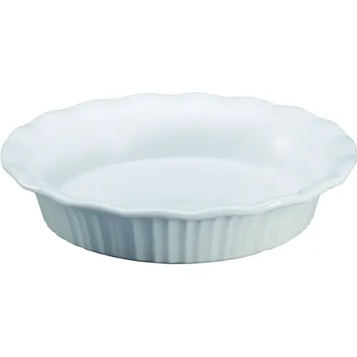 Pie Plate, Ceramic, French White, Dishwasher Safe: Yes Pie Plate, Ceramic, French White, Dishwasher Safe: Yes