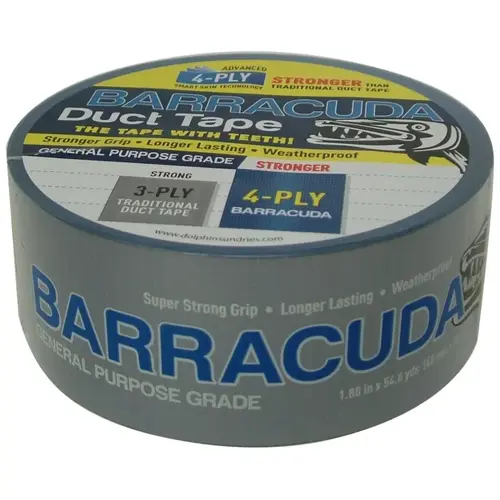 Duct Tape, 54.6 yd L, 1.88 in W, Blue/Silver