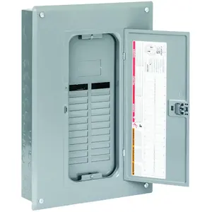 Square D QO124L125PGC QO Load Center, 125 A, 24 -Space, 24 -Circuit, NEMA 1 Enclosure, Plug Mounting, Gray