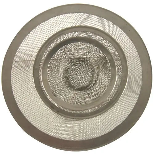 Mesh Strainer, Stainless Steel, For: Bathroom and Laundry/Utility Sinks, Universal Standard Sized Kitchen Chrome - pack of 3 Mesh Strainer, Stainless Steel, For: Bathroom and Laundry/Utility Sinks, Universal Standard Sized Kitchen Chrome - pack of 3