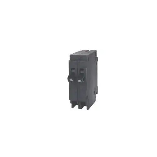 Circuit Breaker, Duplex, Mini, 20 A, 1 -Pole, 120/240 V, Fixed Trip, Plug Mounting Black