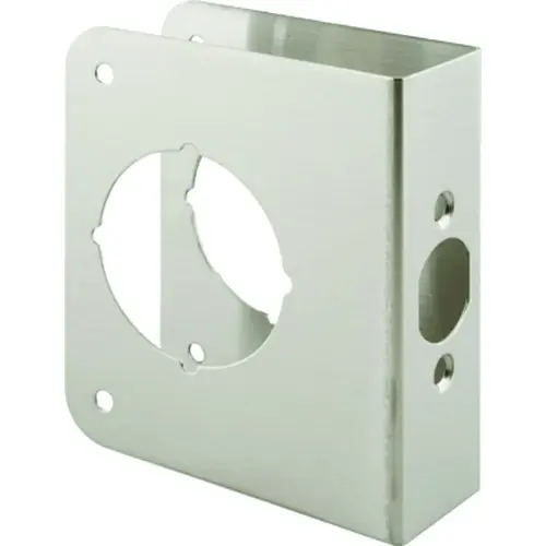 Lock and Door Reinforcer, 2-3/8 in Backset, 1-3/4 in Thick Door, Stainless Steel, Stainless Steel Lock and Door Reinforcer, 2-3/8 in Backset, 1-3/4 in Thick Door, Stainless Steel, Stainless Steel