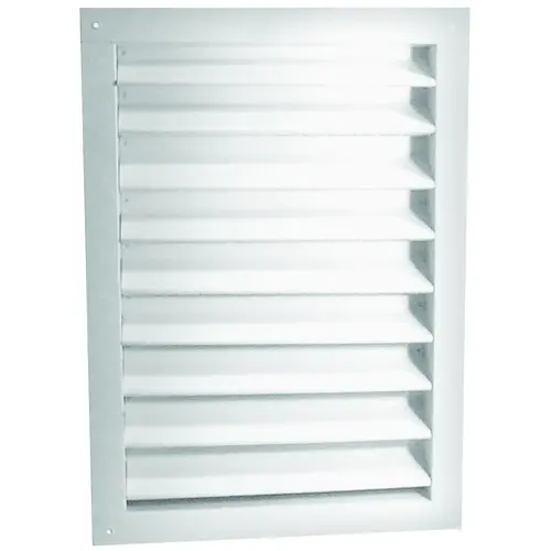 Dual Louver, 14-3/4 in L, 14-1/2 in W, Aluminum, White Dual Louver, 14-3/4 in L, 14-1/2 in W, Aluminum, White