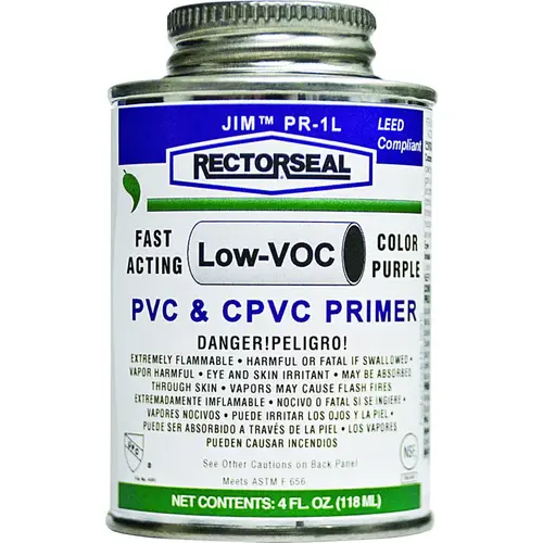 Primer Jim Purple For CPVC/PVC 4 oz Purple Primer Jim Purple For CPVC/PVC 4 oz Purple