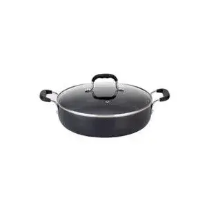 T-fal B3628264 B3628264 Sauce Pan with Lid, 5 qt Capacity, 12 in Dia, Aluminum, Black