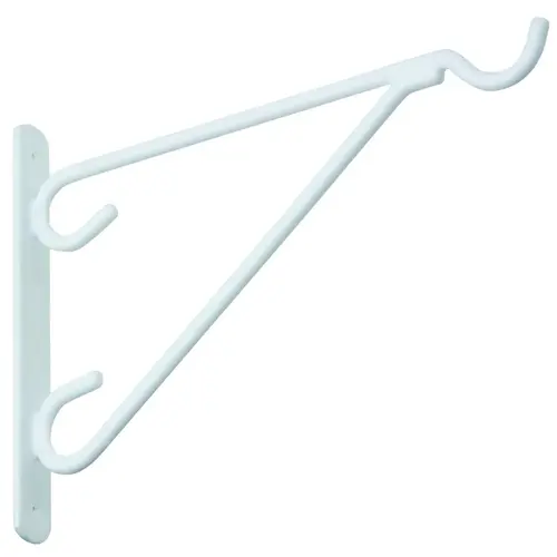 V2652 12" Plant Brackets / Sign Holder White vinyl coated Finish - pack of 3 V2652 12" Plant Brackets / Sign Holder White vinyl coated Finish - pack of 3